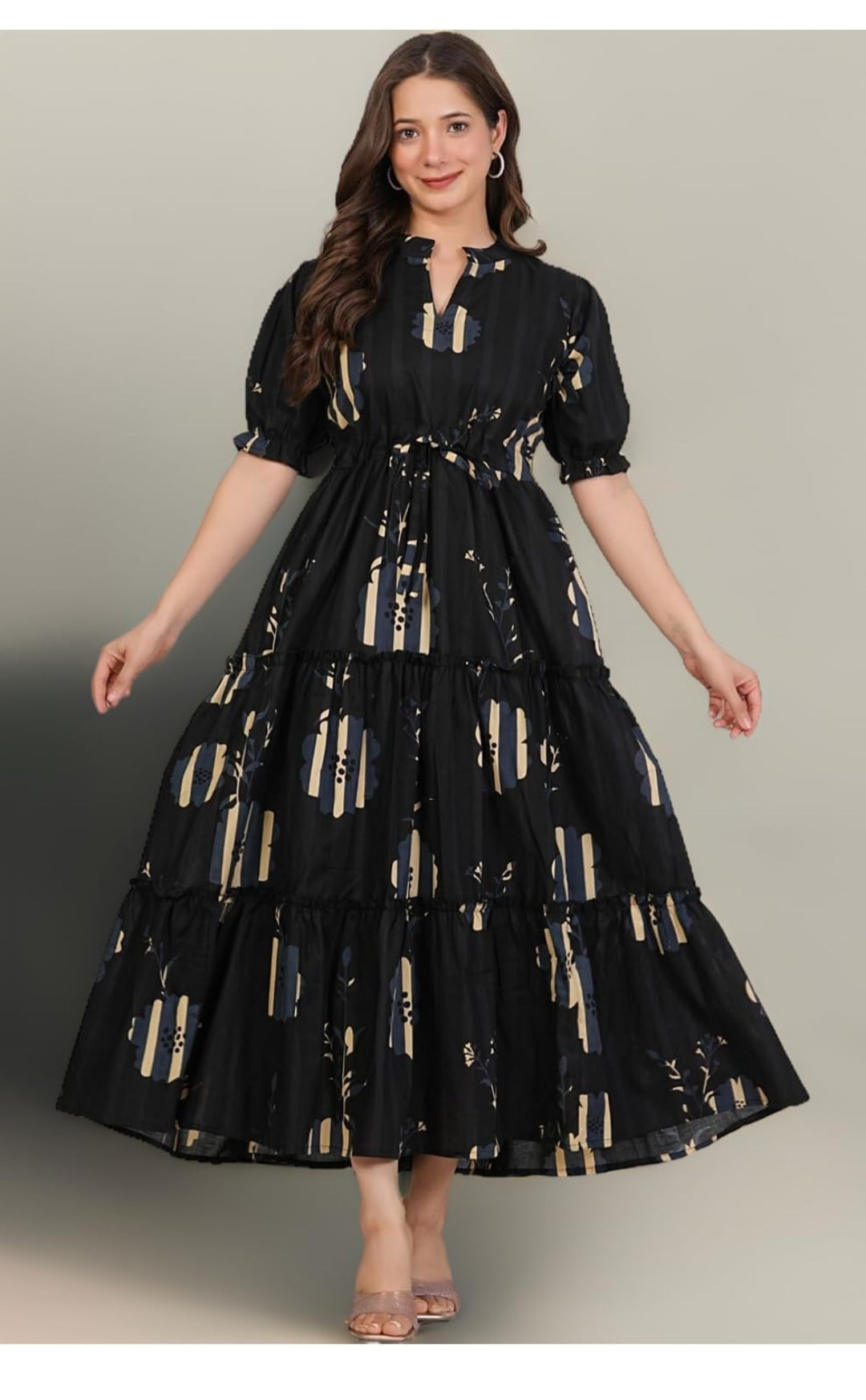 Morchadi Floral Printed Anarkali Kurta for Women
