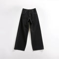 High-Waist Wide Leg Black Denim Jeans
